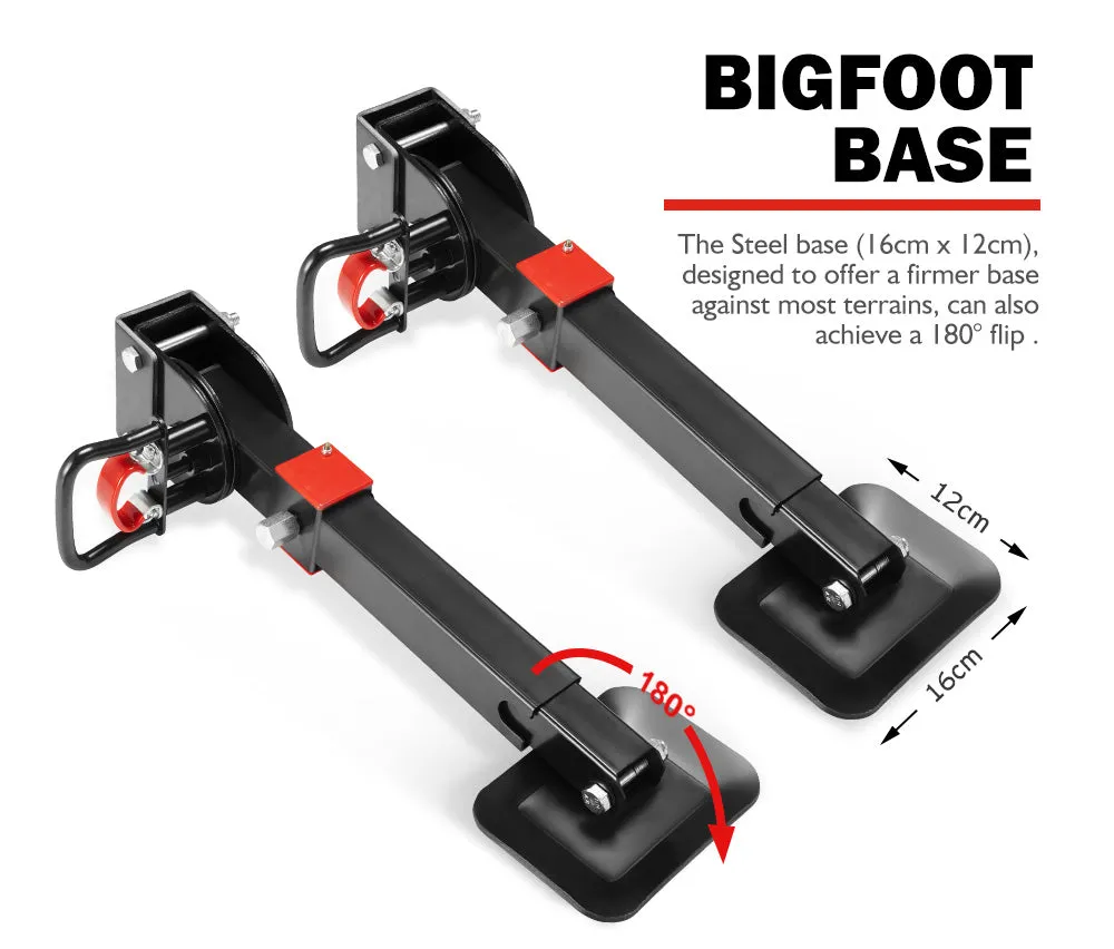 4x 400mm Drop Down Corner Legs 1200LBS Steel Base Caravan Camper Trailer W/Handle