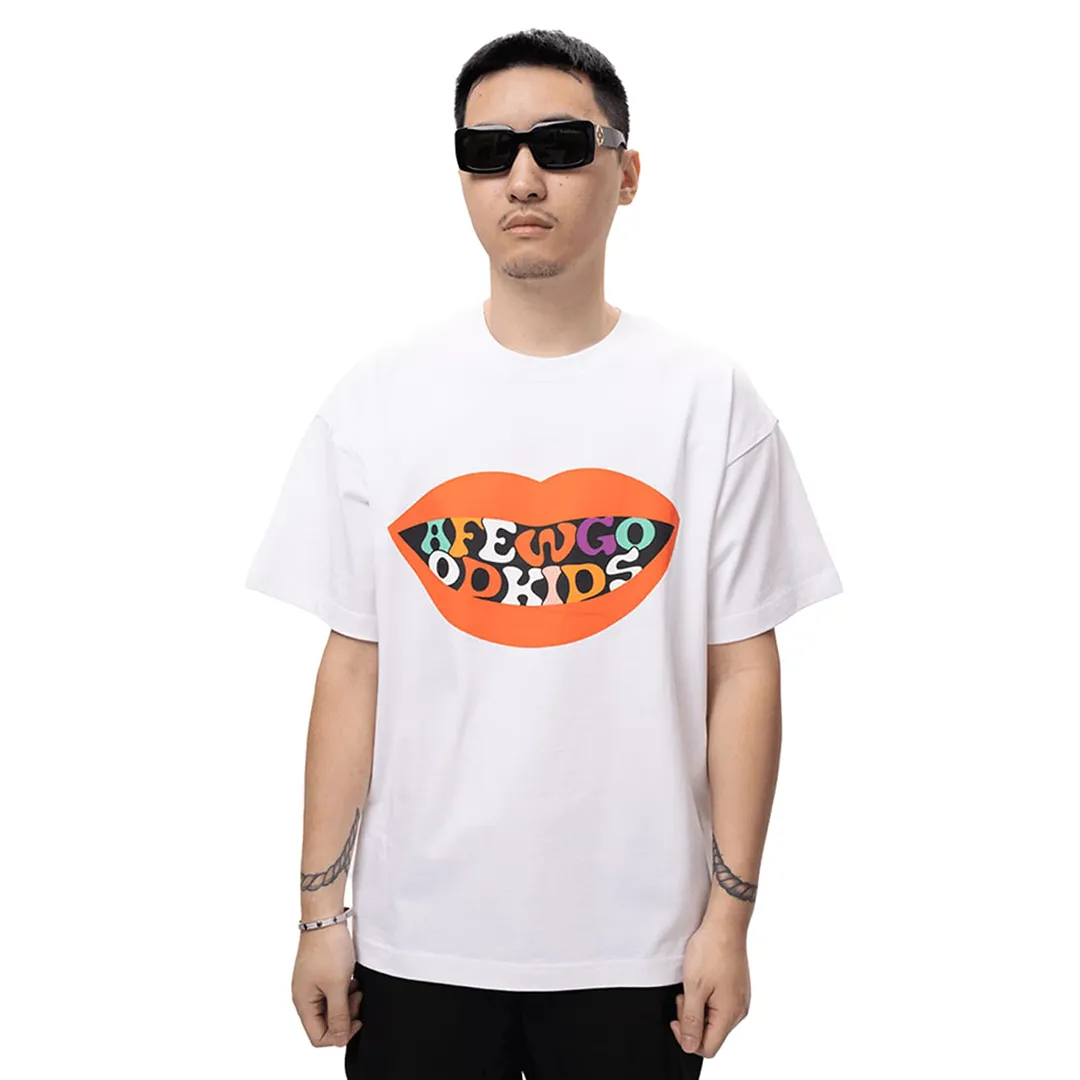 AFGK : Logo In Mouth Tee White