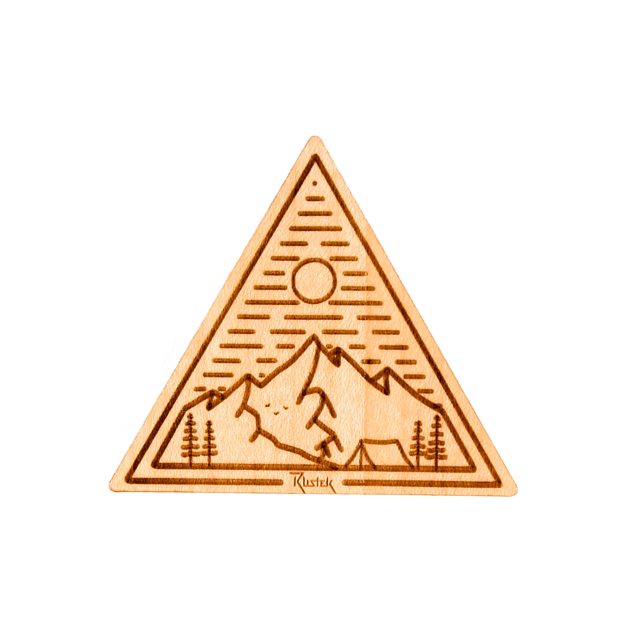 Base Camp Triangle Wood Sticker