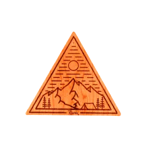 Base Camp Triangle Wood Sticker