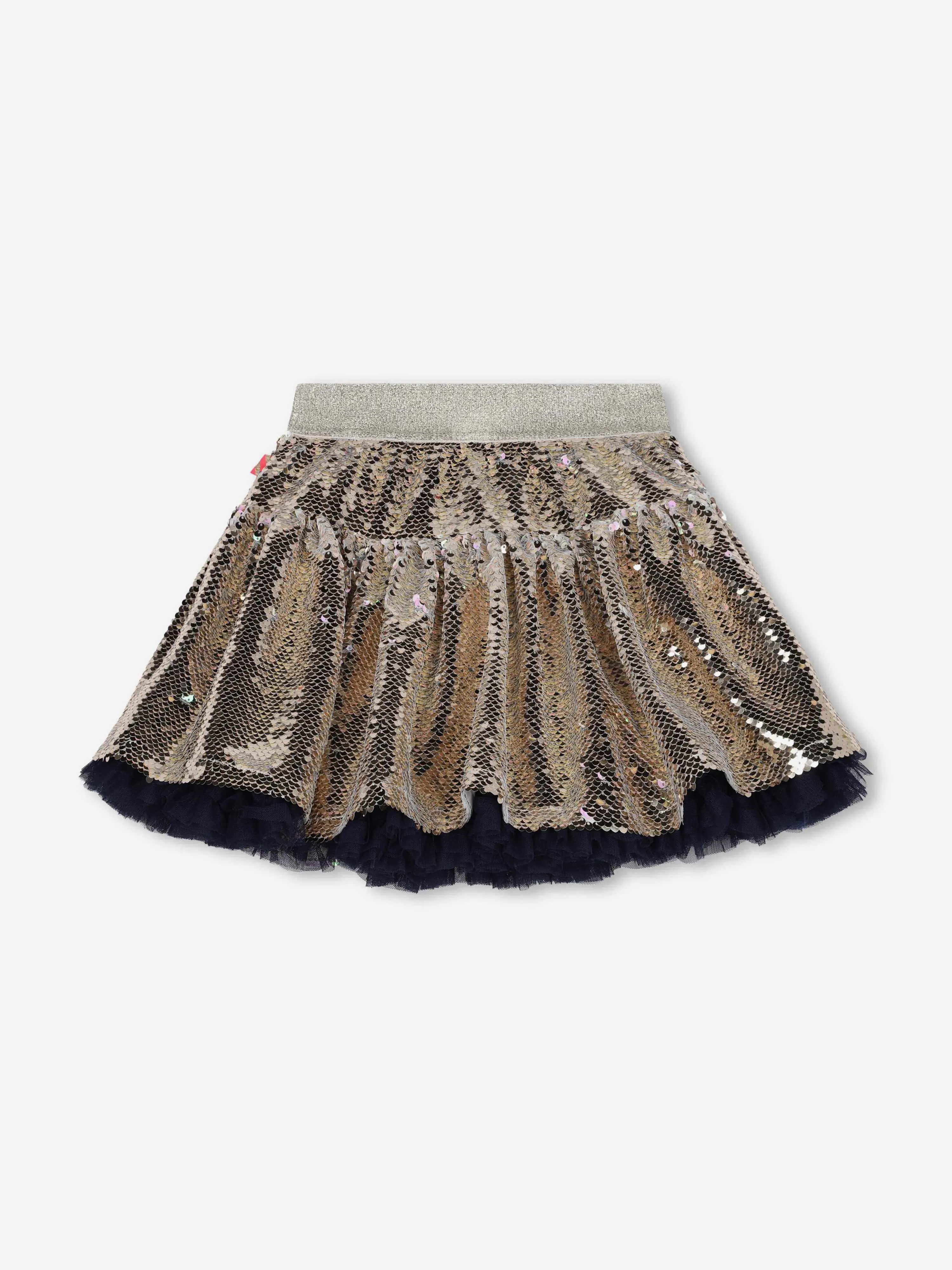 Billieblush Girls Sequin Skirt in Gold