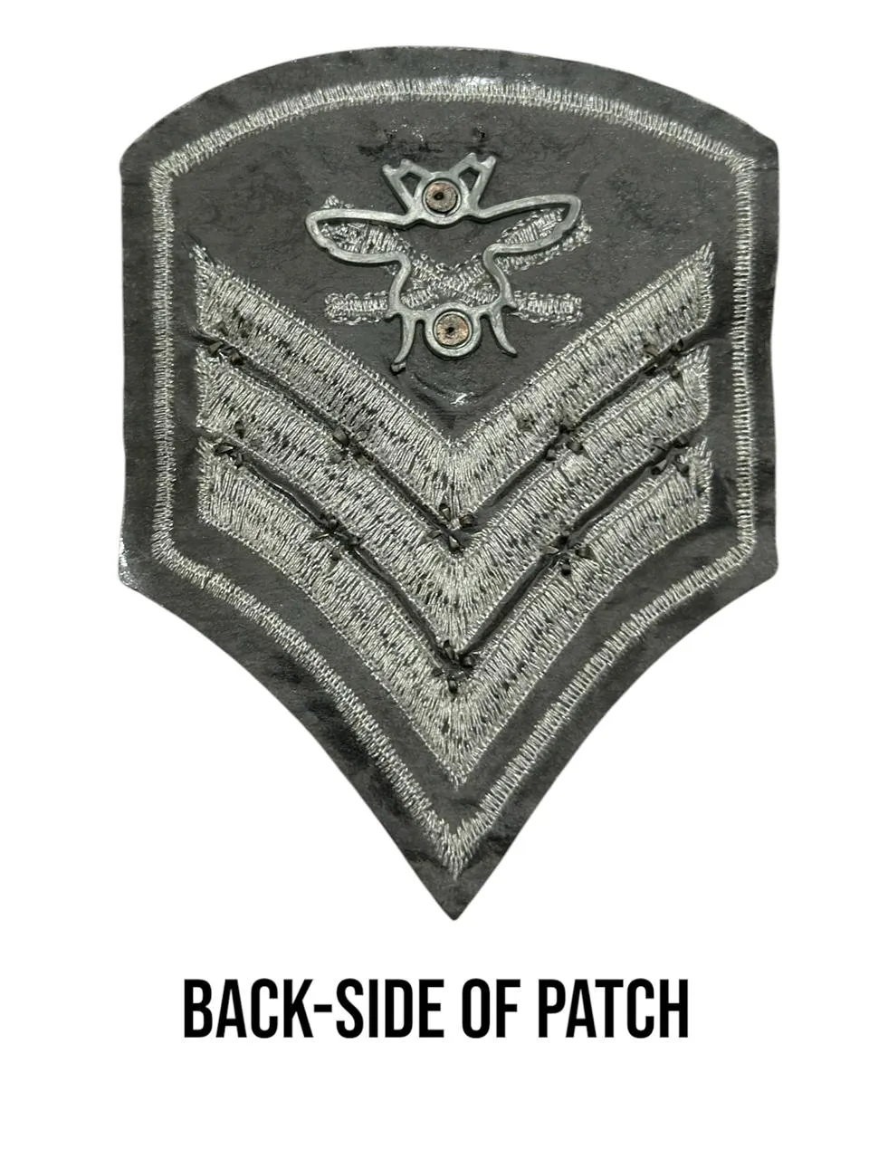 Black & Silver Gray Embroidery Patch With A Bee