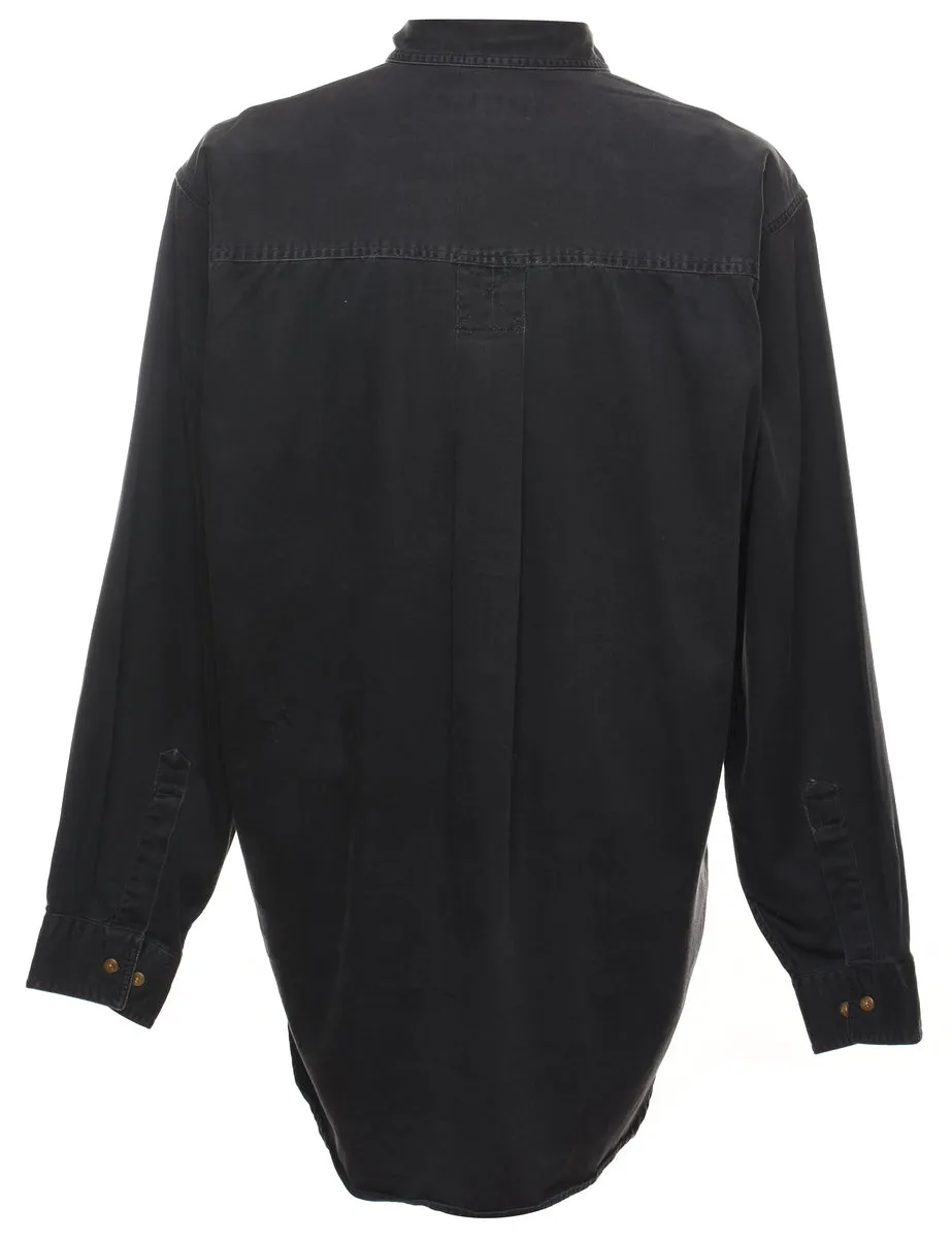 Black Classic Denim Shirt - L