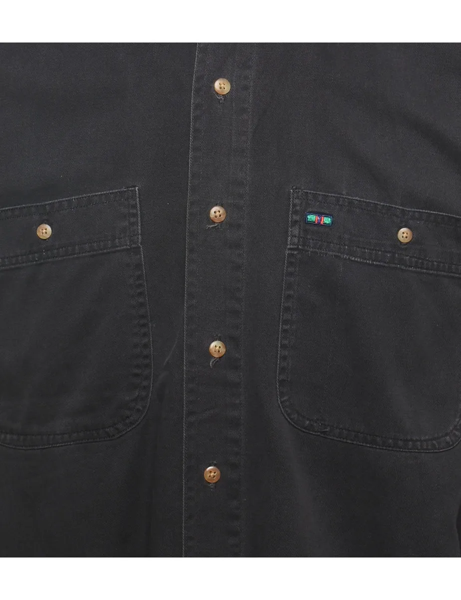 Black Classic Denim Shirt - L