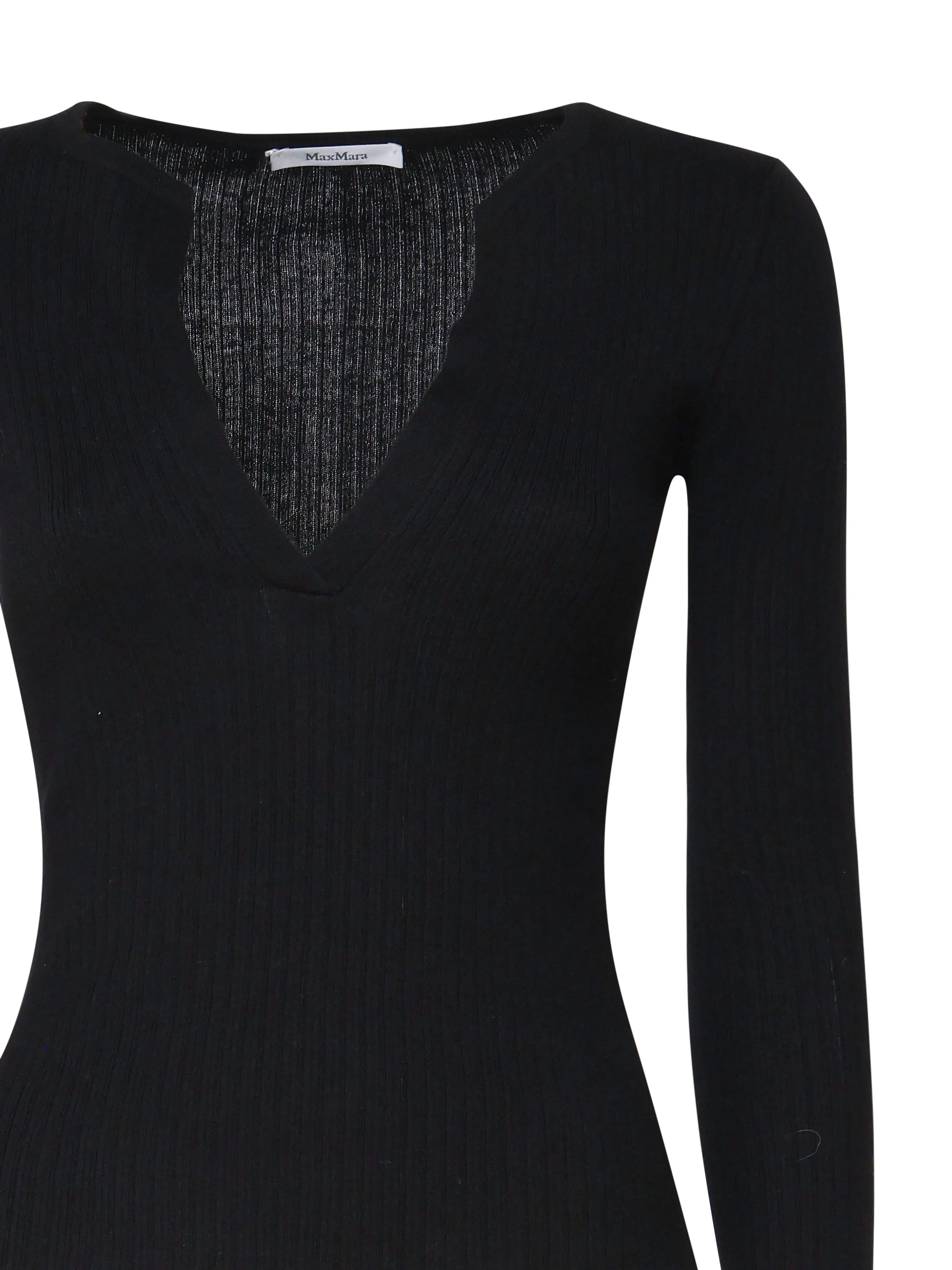 Black Wool and Silk Blend Sweater