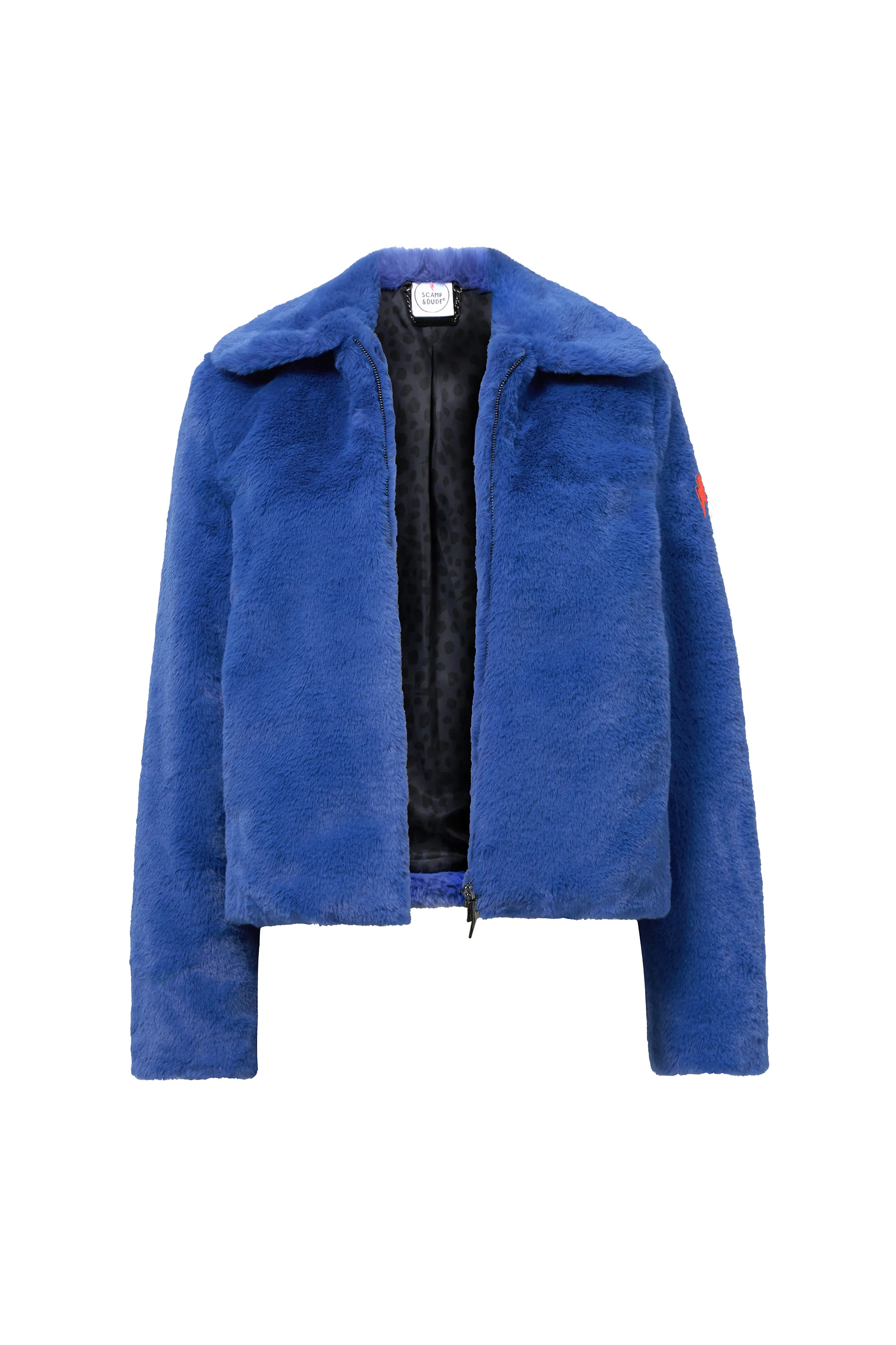 Blue Faux Fur Jacket