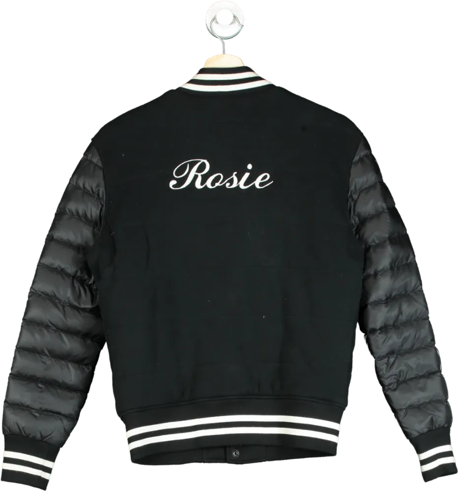 Boda Skins Black “Rosie” Varsity Jacket UK S