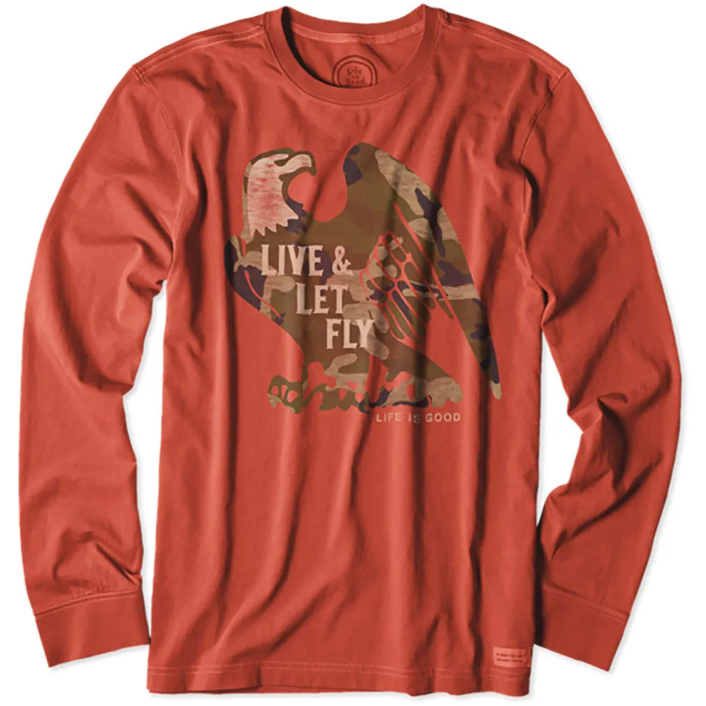 Camo Eagle L/S Crusher T-Shirt by Life is good