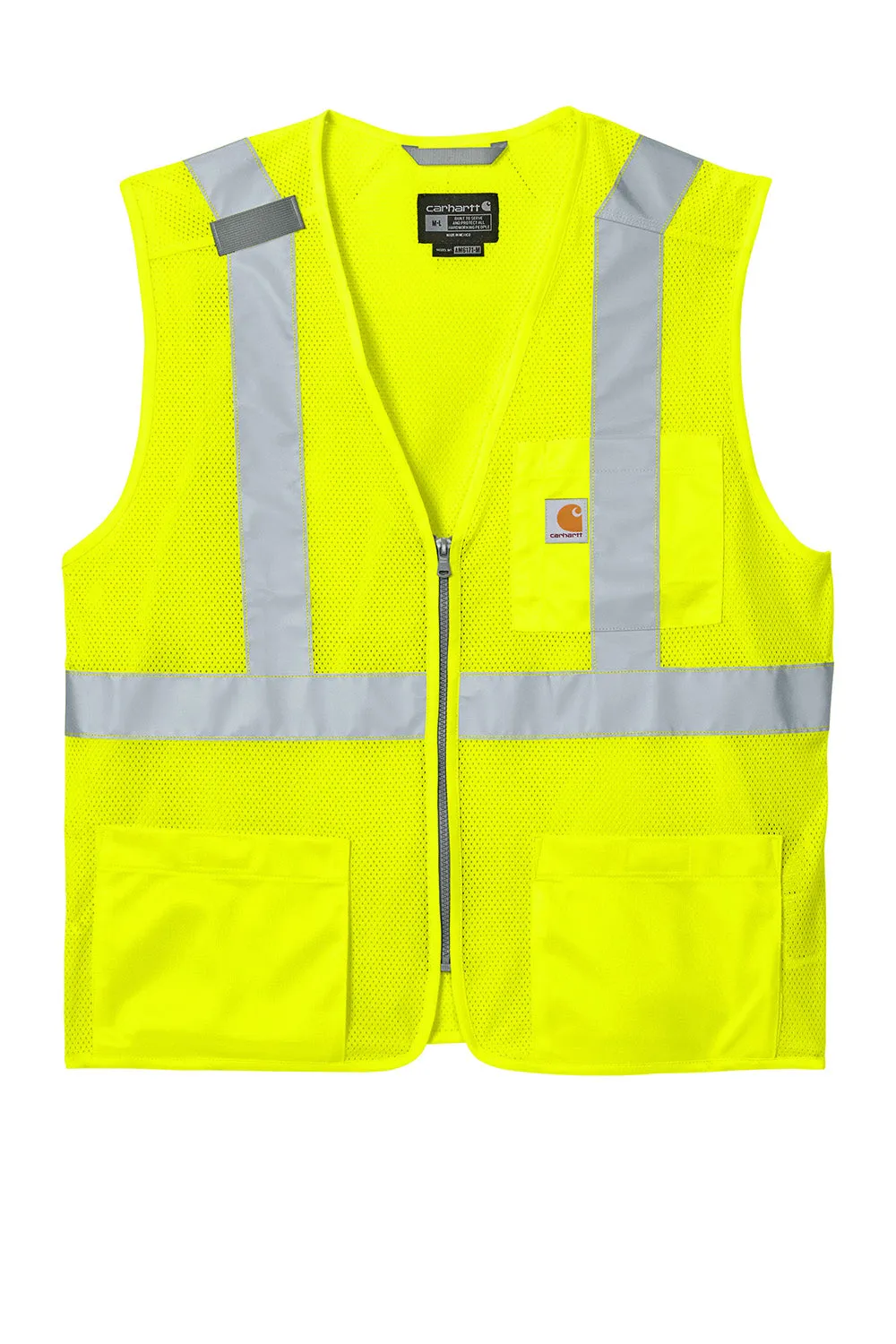 Carhartt Mens ANSI Class 2 Mesh Full Zip Vest - Bright Lime Green