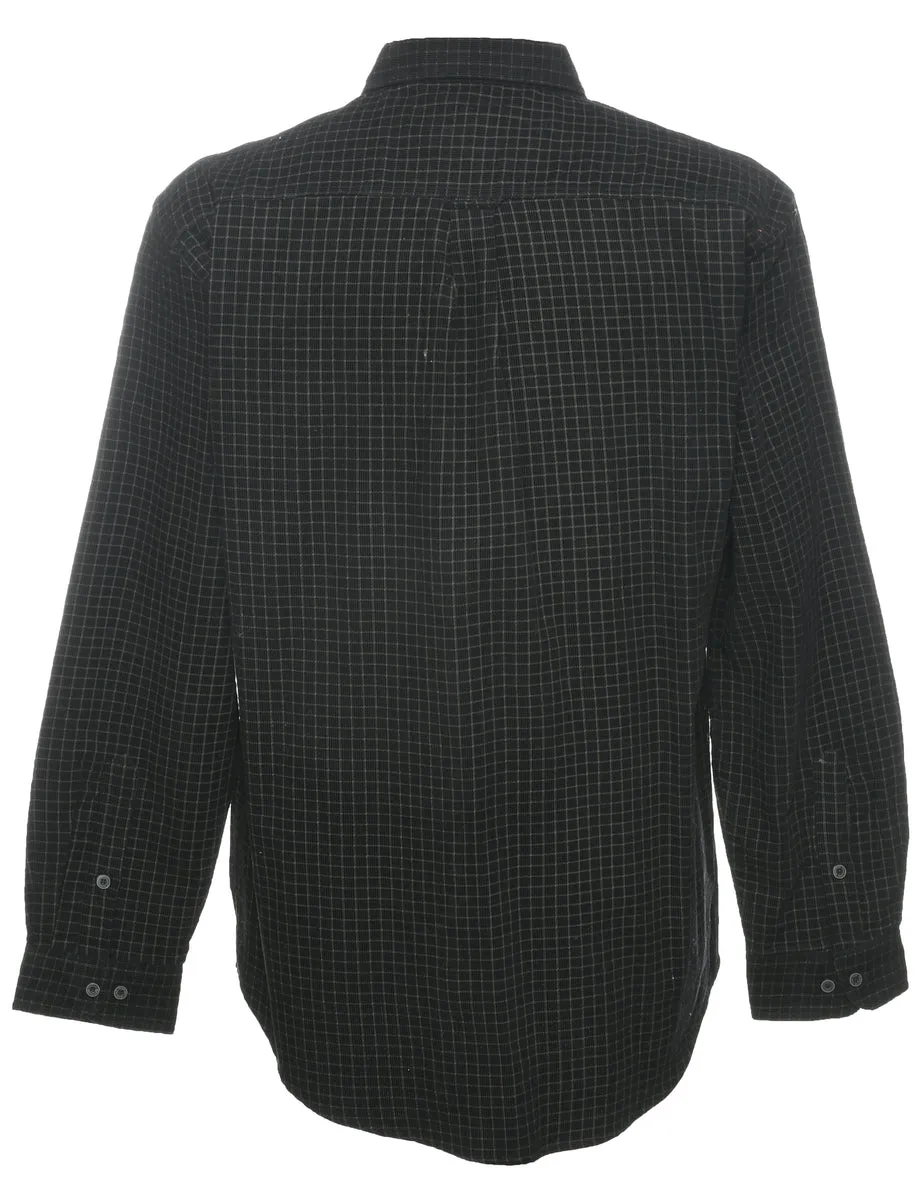 Checked Corduroy Fabric Shirt - M