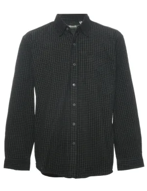 Checked Corduroy Fabric Shirt - M