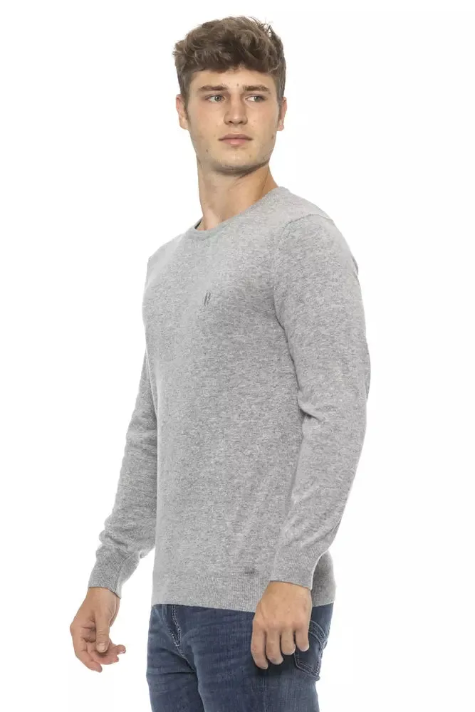 Conte of Florence Silver Wool Men's Sweater