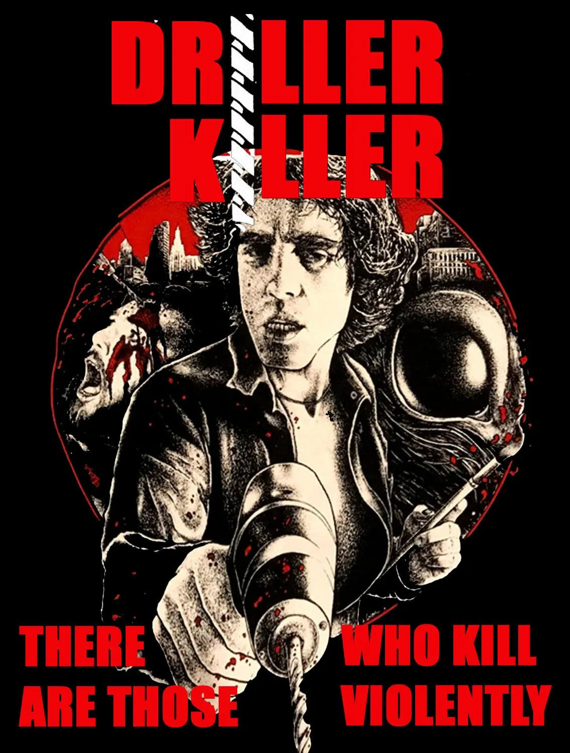 DRILLER KILLER - Classic B-Movie Art - T-Shirt