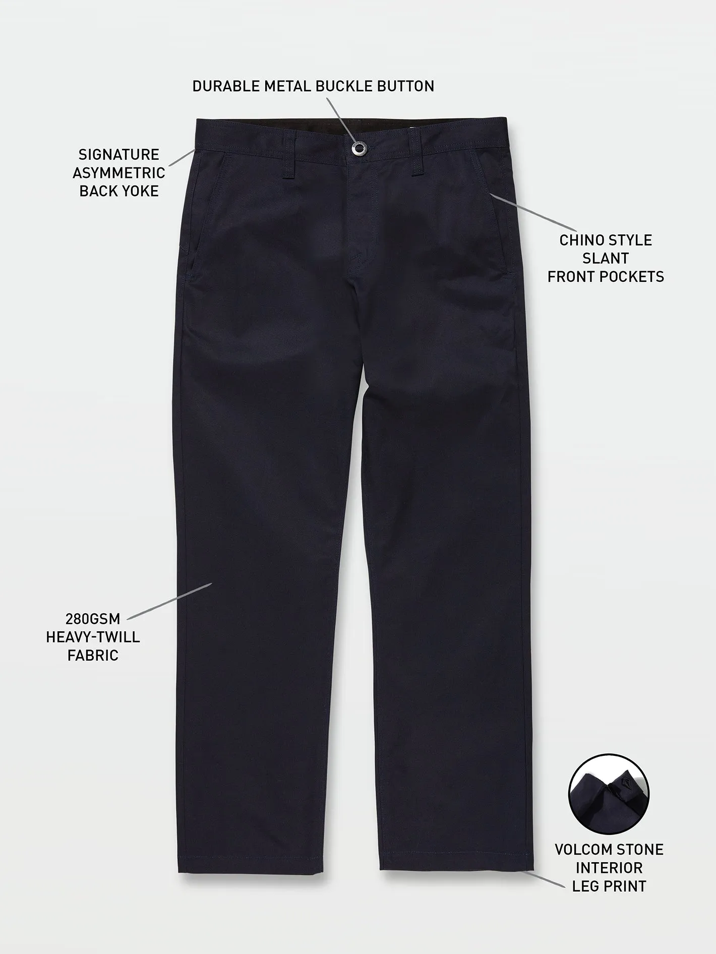 Frickin Skate Chino Pants - Navy