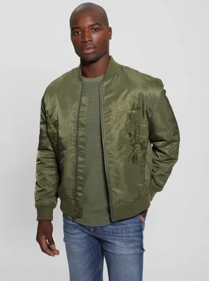 Green Twill Hawk Bomber Jacket