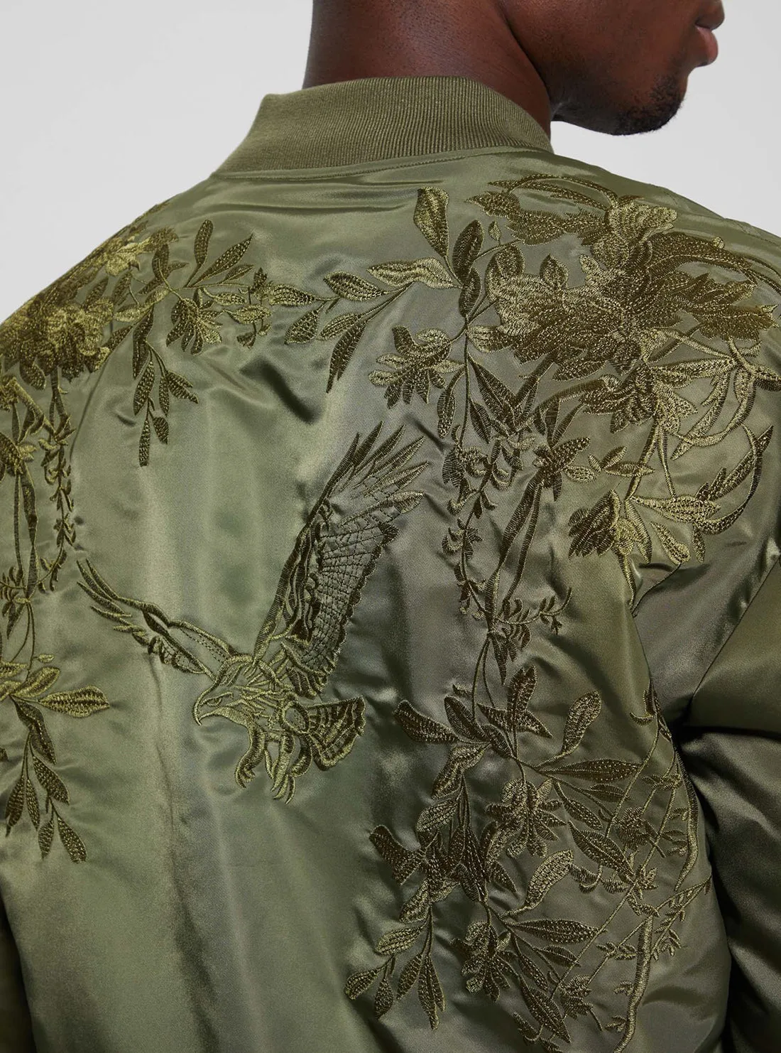 Green Twill Hawk Bomber Jacket