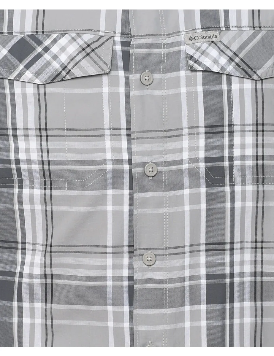 Grey & White Columbia Checked Shirt - S