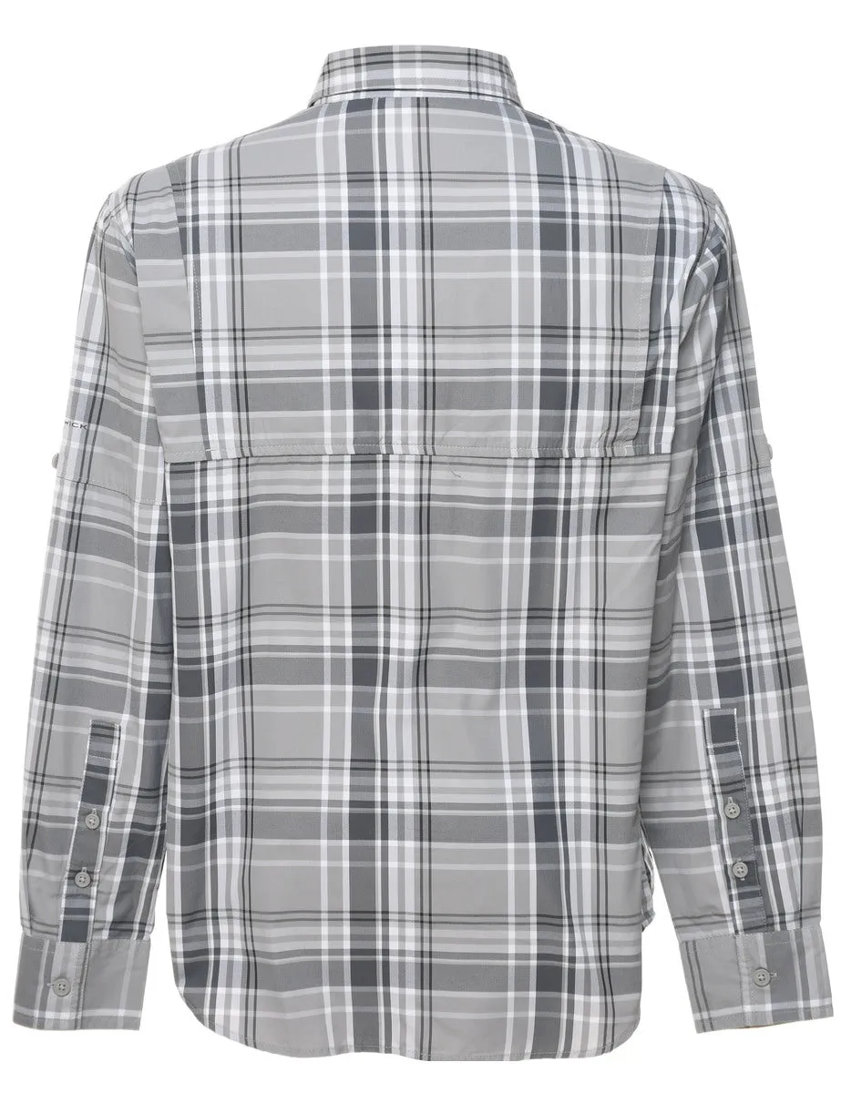 Grey & White Columbia Checked Shirt - S