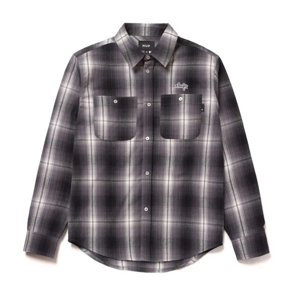 Huf Sanford L/S Flannel - Black