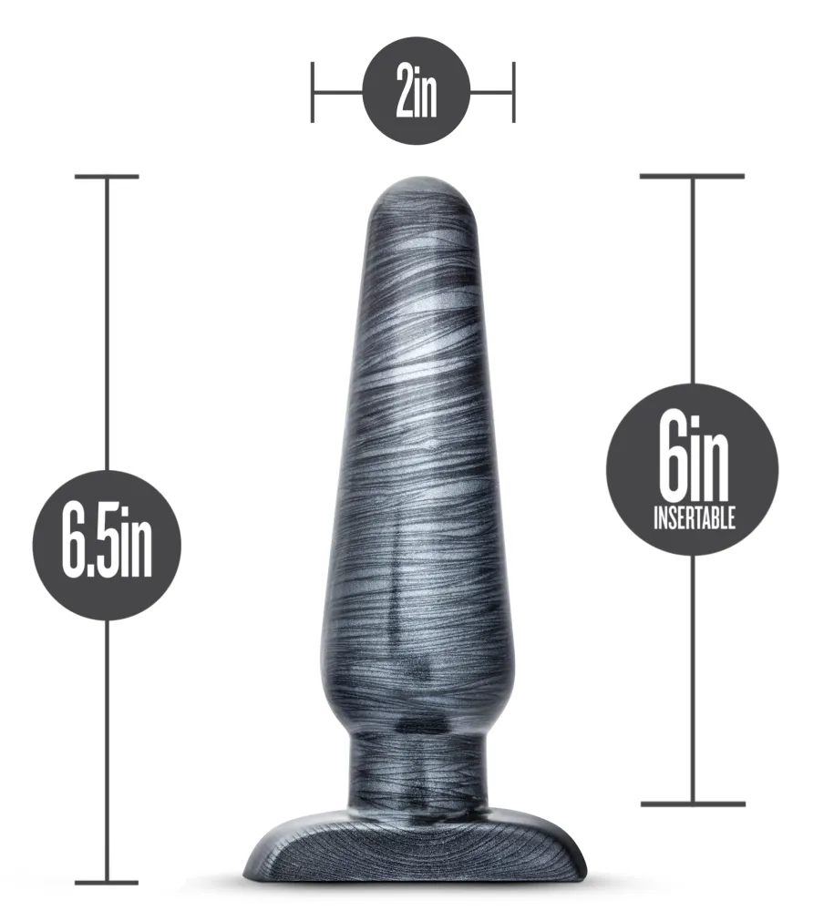 Jet By Blush® | Carbon Metallic Black 6.5-Inch Anal Plug