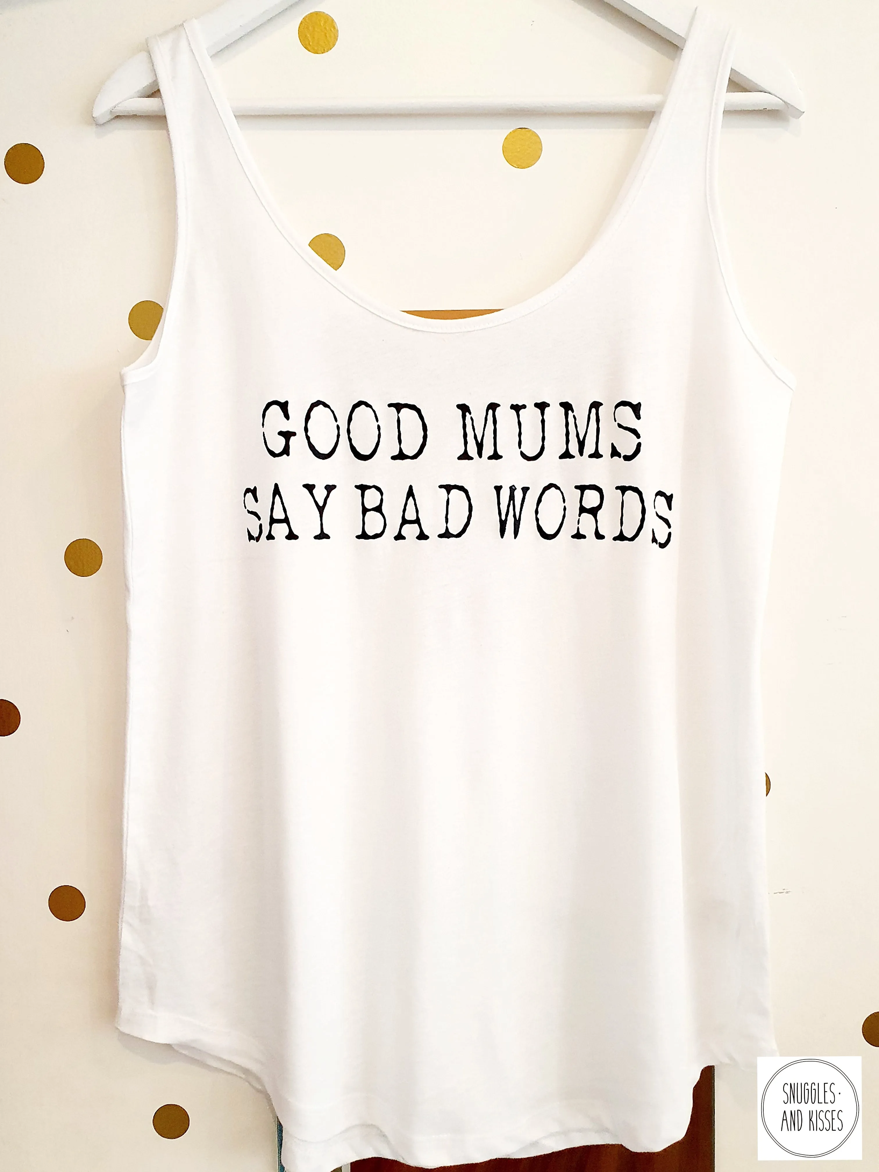 Ladies 'Good Mums Say Bad Words' Vest-Organic cotton