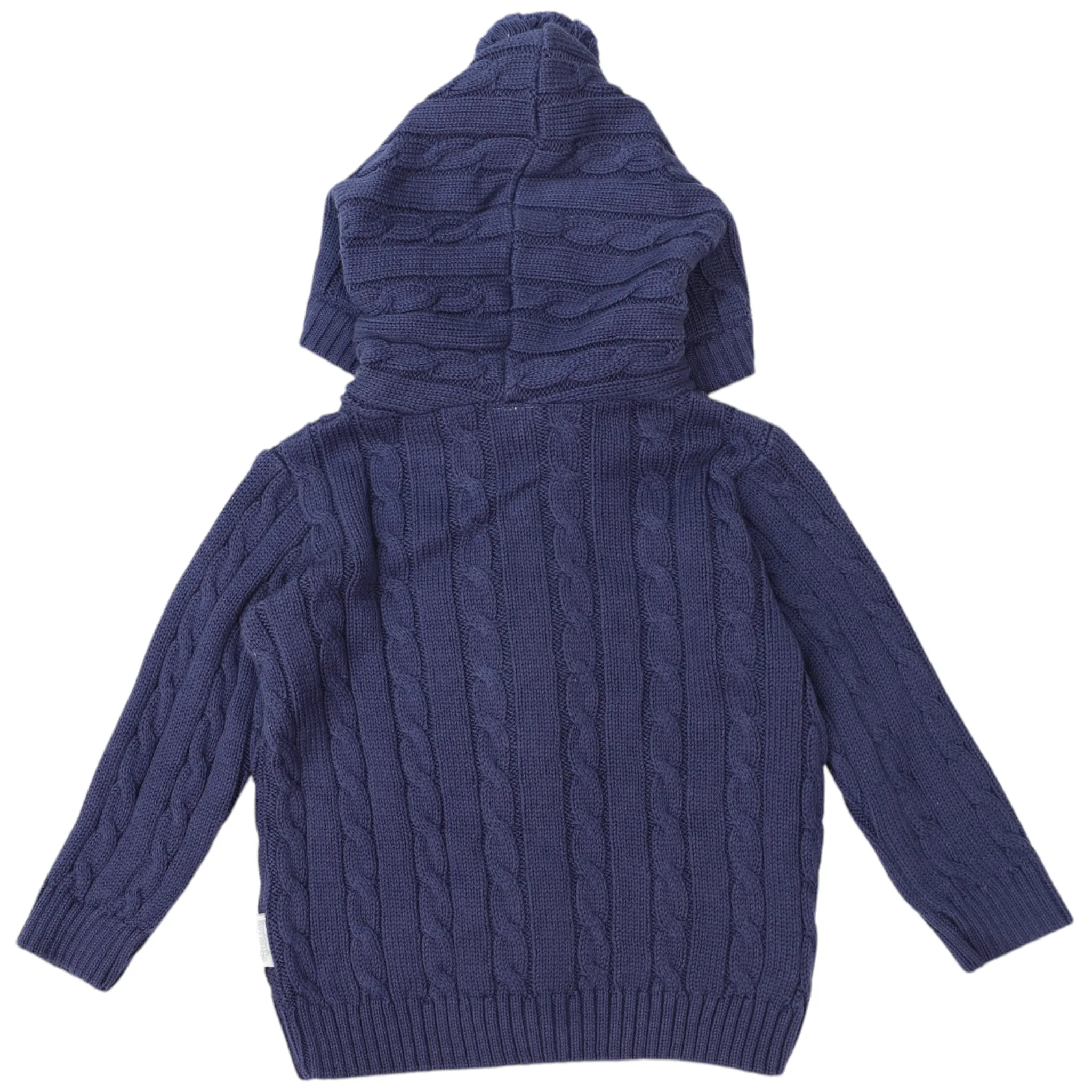 Lined Cable Knit Jacket Navy