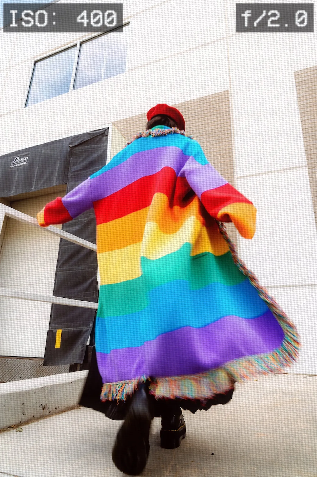 Luxe Fringe Blanket Cardigan in Chasing Rainbows