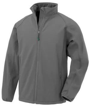 Mens recycled 2-layer printable softshell jacket | Workguard Grey