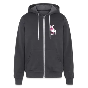 Pink Puppy Love Bella   Canvas Unisex Full Zip Hoodie