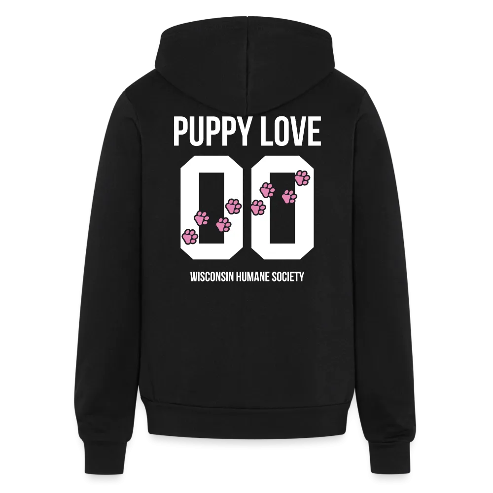 Pink Puppy Love Bella   Canvas Unisex Full Zip Hoodie