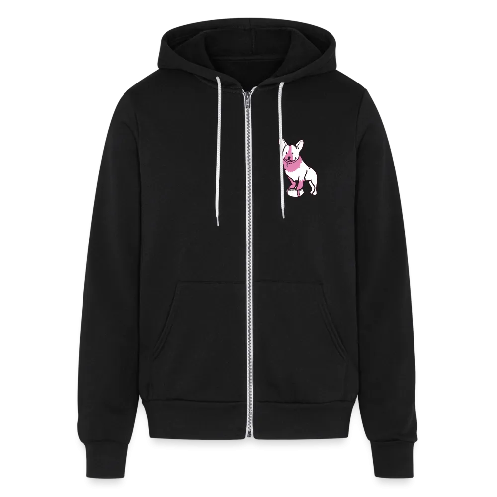 Pink Puppy Love Bella   Canvas Unisex Full Zip Hoodie