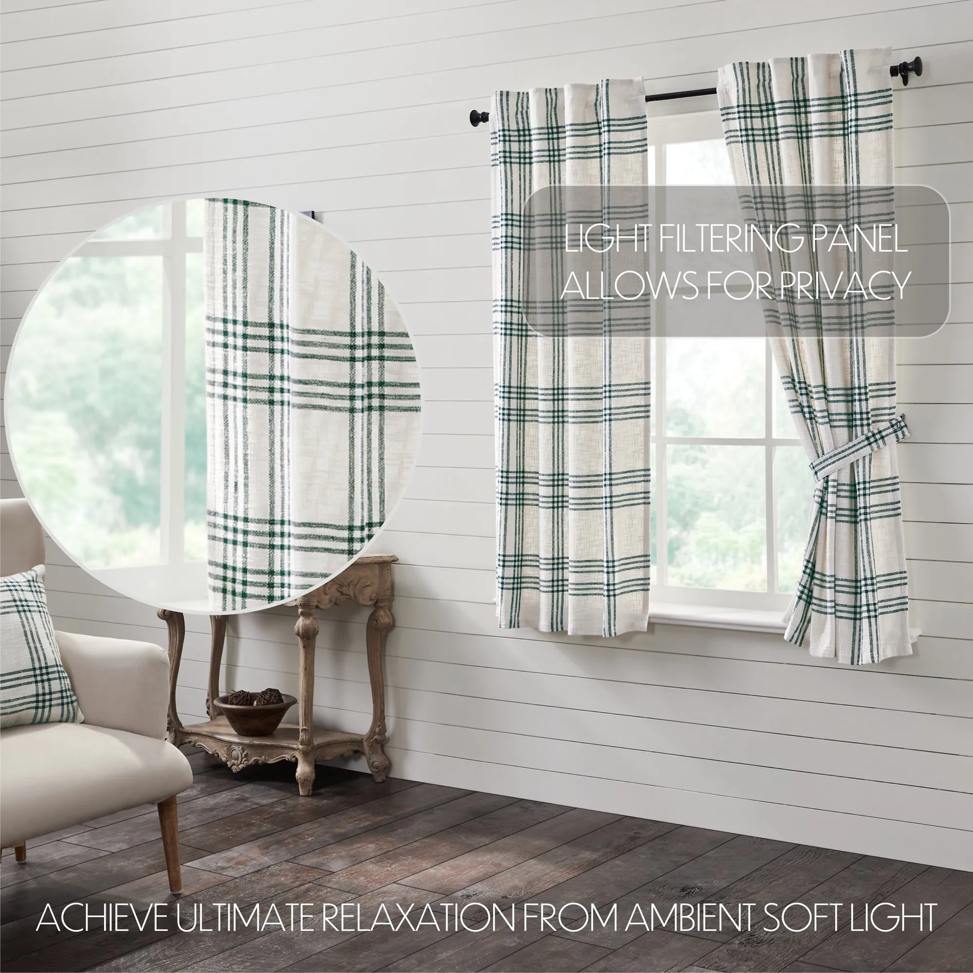 Plaid Panel Set of 2