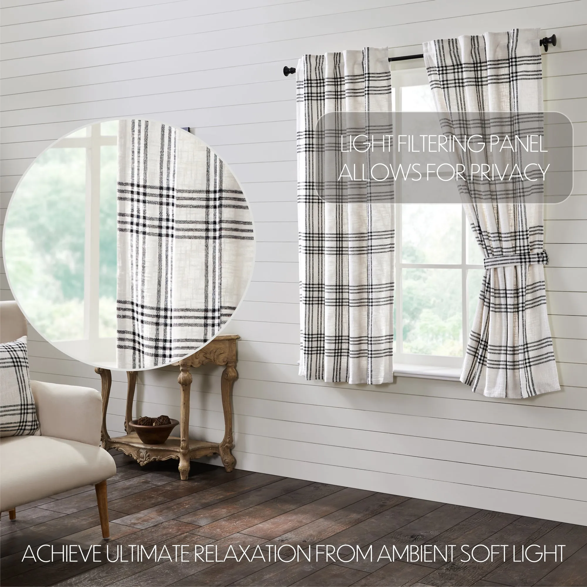 Plaid Panel Set of 2