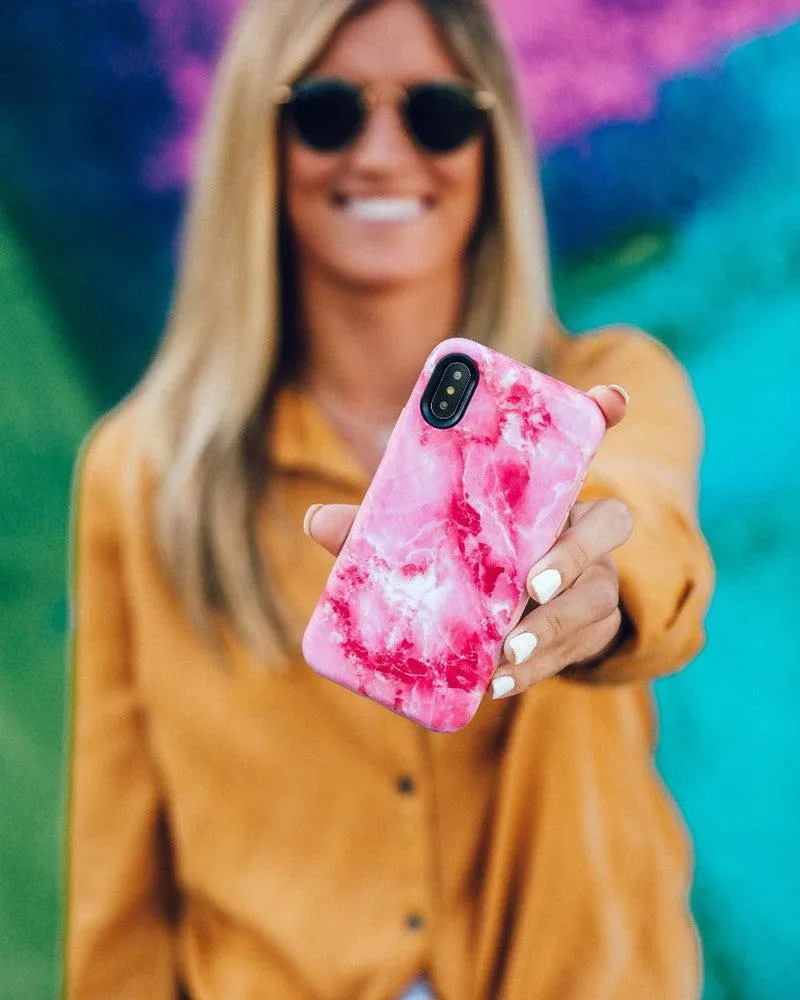 Pretty in Pink | Hot Pink Marble Case