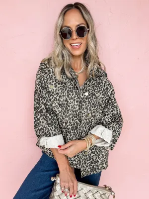 Stay Wild Leopard Oversized Jacket