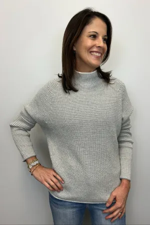 Tribal Long Sleeve Funnel Neck Sweater - Smokey Grey