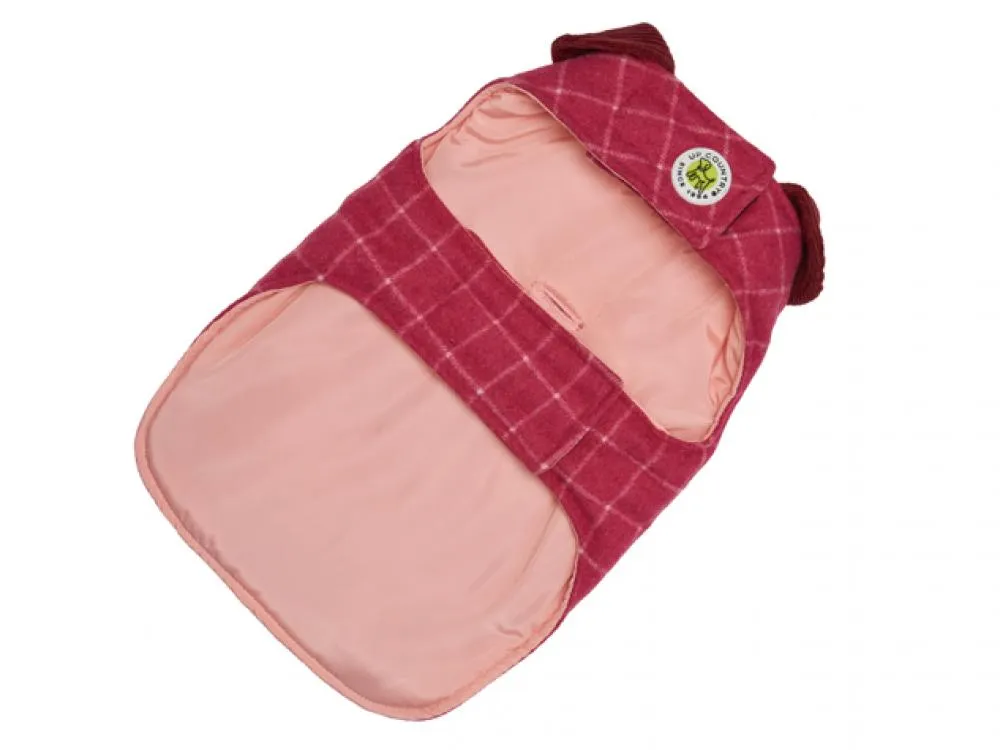 Up Country Pink Tweed Dog Coat