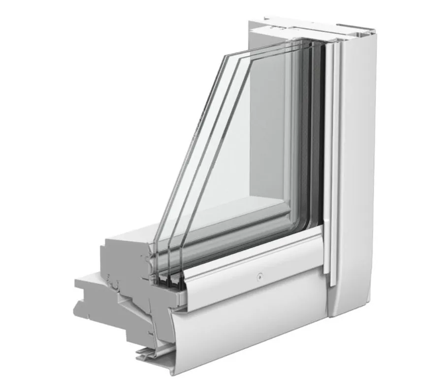 VELUX GGL CK02 2069 Solar UV Heat Protection Glazing White Painted Centre-Pivot Window (55 x 78 cm)