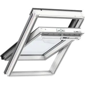 VELUX GGL CK02 2069 Solar UV Heat Protection Glazing White Painted Centre-Pivot Window (55 x 78 cm)