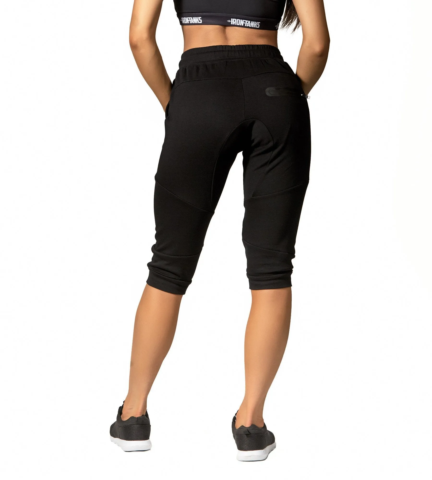 Womens Fusion 3/4 Gym Pants - Flux Black