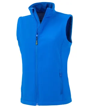 Womens recycled 2-layer printable softshell bodywarmer | Royal