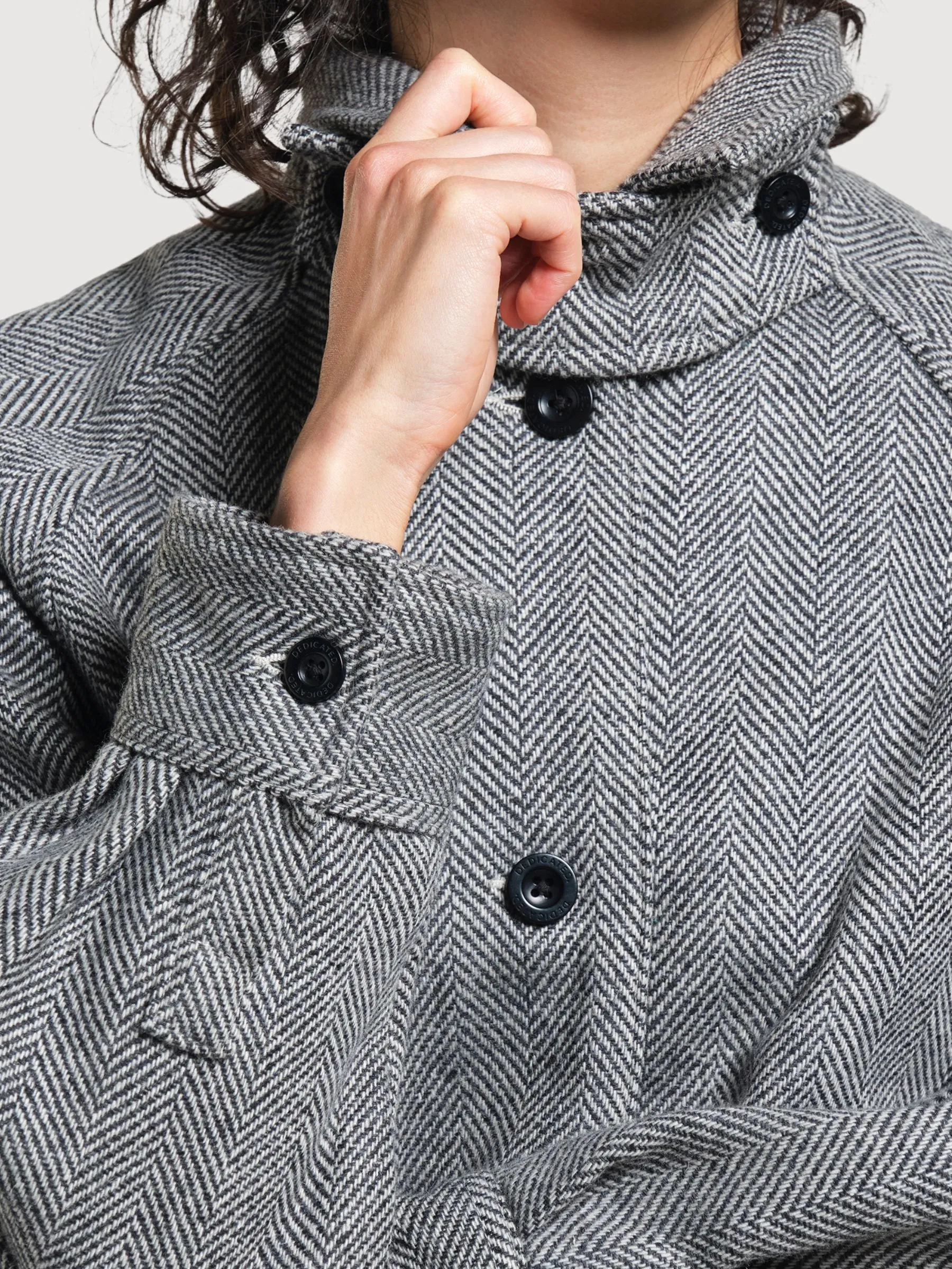 Wool Jacket Nabben Herringbone Grey | Dedicated