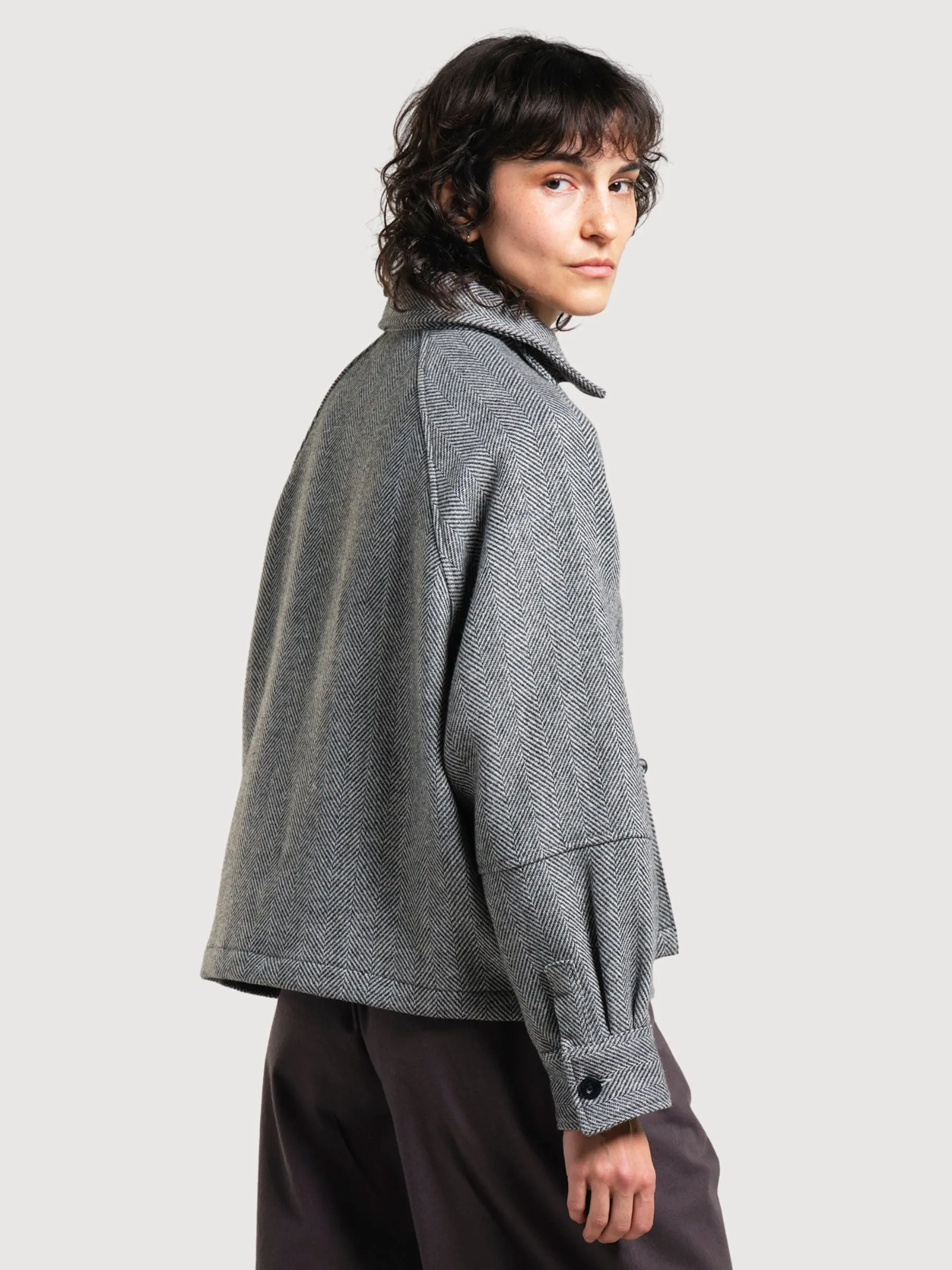 Wool Jacket Nabben Herringbone Grey | Dedicated