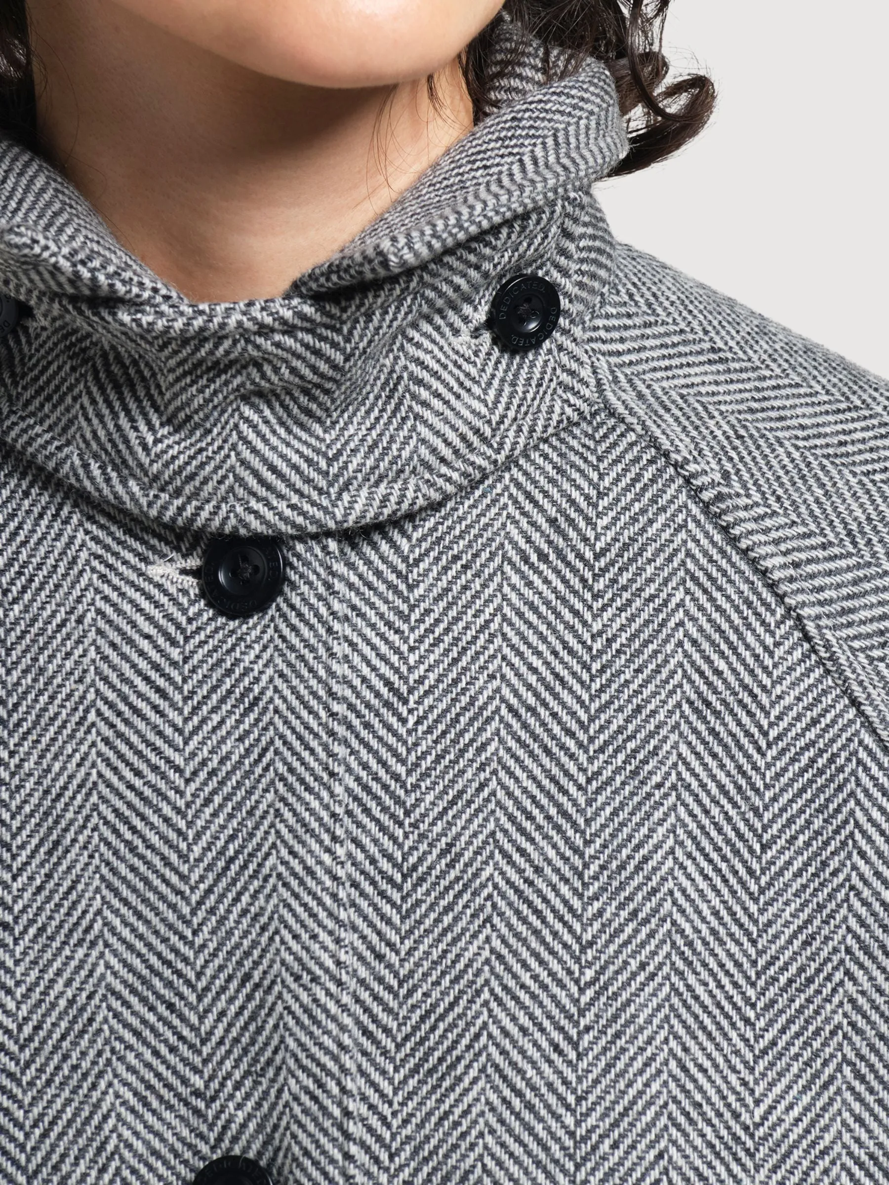 Wool Jacket Nabben Herringbone Grey | Dedicated